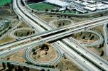 Cloverleaf Interchange, overpass, underpass, freeway, highway, Interstate Highway I-680, I-580, 1 October 1983, VARV01P04_03