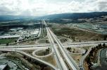 Cloverleaf Interchange, overpass, underpass, freeway, highway, Interstate Highway I-680, I-580, 1 October 1983, VARV01P04_12