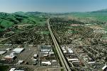 Cloverleaf Interchange, overpass, underpass, freeway, highway, Interstate Highway I-680, I-580, Four-way Interchange, San Ramon, VARV01P07_05