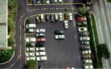 Parking Lot, parked cars, stalls, sedan, arrows, cars, automobiles, vehicles