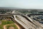 Stack Interchange, Interstate Highway I-405, I-105, Imperial Highway, LAX, Maze, tangle, overpass, underpass, complex, cars, traffic, freeway