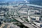 Urban Freeway Maze, Interstate Highway I-75, I-71, tangle, overpass, underpass, intersection, interchange, freeway, highway, exit, entry, Cincinnati, VARV03P04_08
