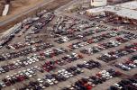 Parking Lot full, parked cars, stalls, automobile, sedan, Chicago