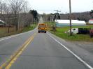 School Bus on the country highway, road, rural, Oswego, New York, VBSD01_028