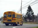 School Bus on the country highway, road, rural, Oswego, New York