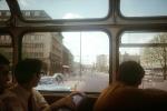 inside a bus, windows, Berlin, 1950s