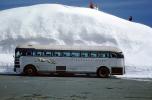 Greyhound Bus, Huge Snow Bank, Crater Lake, 1951, 1950s, VBSV04P03_04