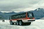 Columbia Ice Glacier, Icefields, Tour, off-road locomotion, snow coach, Banff National Park, Alberta, Canada, 1983, 1980s, VBSV04P08_18