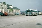 Parked Cars, building, Greyhound Bus, Cars, Silverside, 1940s, VBSV04P13_02