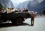 White Tour Bus, Yosemite Valley, Bridal Veil Falls, 1950s