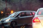 Sir Francis Drake Boulevard, rain, rainy, Marin County, California, Car, automobile