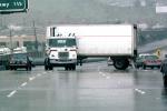 Highway 101, Rain, Wet, slippery, cars, San Bruno, California, USA, Jackknife, VCAV01P05_10B