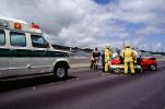 Ambulance, Auto, Car, Smashed, Automobile, US Highway 101, VCAV01P07_17