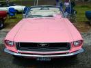 Pink 1968 Ford Mustang, Convertible, Cabriolet, Front, 302 CI Engine, headlights, Car, head-on, 1960s, automobile