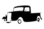 Ford Pickup Truck silhouette, shape, logo, VCCD01_184M