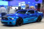 Bright Blue Kicker Ford Mustang, CES Convention 2016, Consumer Electronics Show, tradeshow, VCCD01_197