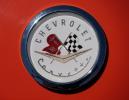 1957 Chevy Corvette Hood Emblem, Race Flags, VCCD01_275
