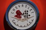 1957 Chevy Corvette Hood Emblem, Race Flags, VCCD01_277