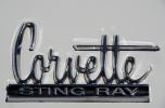 1966 Chevy Corvette Sting Ray Hood Emblem, Chrome Letters
