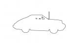 Porsche outline, line drawing, shape, VCCV01P06_02O