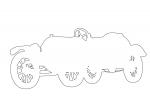 Hudson, Roadster outline, line drawing, shape, VCCV02P01_11O