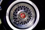 Cadillac, White Wall Tires, Wire Wheel, Round, Circular, Circle