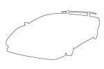 Ferrari outline, line drawing, shape, VCCV02P09_07.0563O