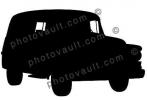 Dodge panel truck Silhouette, logo, delivery van, shape