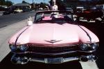Pink Cadilac head-on, 1959 Cadillac, car, automobile