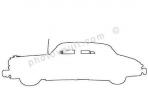 Studebaker outline, line drawing, shape, VCCV04P13_12O