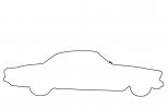 Studebaker Golden Hawk outline, automobile, line drawing, shape