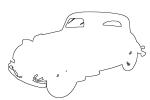 Mercedes Benz outline, line drawing, shape, VCCV04P15_19O
