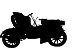 Mercedes Benz silhouette, logo, automobile, shape