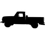 Ford, pickup truck silhouette, logo, automobile, shape, 1950s, VCCV05P02_17M