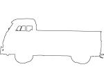 Volkswagen Pickup outline, line drawing, shape