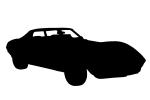 Chevrolet, Stingray silhouette, Chevy, logo, automobile, shape, 1970s, VCCV05P06_01M