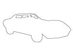 Chevrolet, Stingray outline, Chevy, automobile, line drawing, shape, 1970s, VCCV05P06_01O