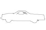 Chevrolet, El Camino outline, Chevy, automobile, line drawing, shape, VCCV05P09_04O