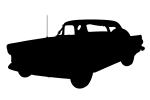 Ford Thunderbird silhouette, logo, automobile, shape