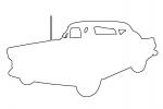 Ford Thunderbird outline, automobile, line drawing, shape, VCCV05P10_11O