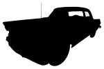 Ford Thunderbird silhouette, logo, automobile, shape, VCCV05P10_13M