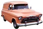 1956 Chevrolet panel truck, Chevy, Chevrolet, automobile, photo-object, object, cut-out, cutout, VCCV05P12_04F