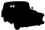 1956 Chevrolet panel truck silhouette, Chevy, Chevrolet, logo, automobile, shape, VCCV05P12_04M