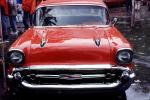 Chevrolet, Dagmar Bumps, 1957 Chevy Bel air, head-on, Hood Ornament, Bumper, Headlights