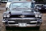 1958 Cadillac, Hood Ornament, Radiator Grill, headlight, head light, lamp, headlamp, head-on, automobile, VCCV05P14_13