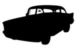 Chevrolet, Belair silhouette, Chevy, logo, automobile, shape, VCCV05P14_16M