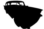 Chevrolet Belair Silhouette, Chevy, logo, automobile, shape, VCCV05P14_18M
