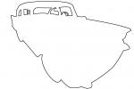 1957 Chevrolet Bel air outline, Chevy, automobile, line drawing, shape