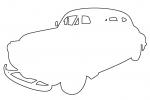 Chevy outline, automobile, line drawing, shape, VCCV05P15_08O