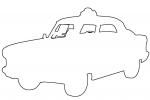 Nash Metropolitan outline, automobile, line drawing, shape, VCCV05P15_12O